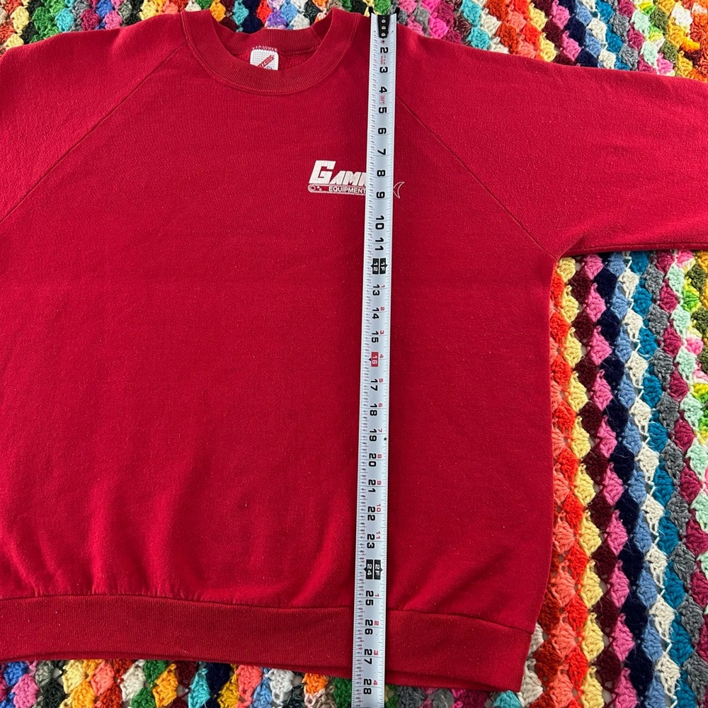 Vintage 90s Gamka Construction Equipment Raglan Crewneck Sweatshirt USA… - Picture 9 of 13